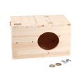 thumbnail image 1 of Natural Safety Wood Pets Animal Chinchilla Squirrel Mating Breeding Box Nesting House Cage, 1 of 14