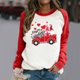 thumbnail image 2 of RKSTN Chandail en Molleton de la Saint-Valentin pour Femmes Mode Imprimé Lettre et Cœur Chandail en Molleton Manches Longues Col Rond Tops, 2 of 4