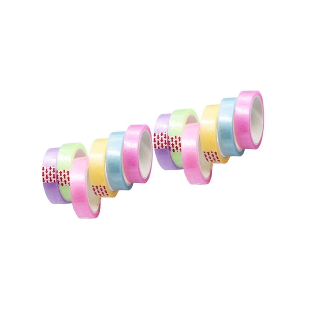 Decodeary 12x Sticky Ball Tapes 6 Colors Adhesive Tape Educational Toys
