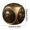 thumbnail image 2 of Brass Six Sided Shaped Decompression Spinning Hand Spinning Qiankun High End Gift, 2 of 2