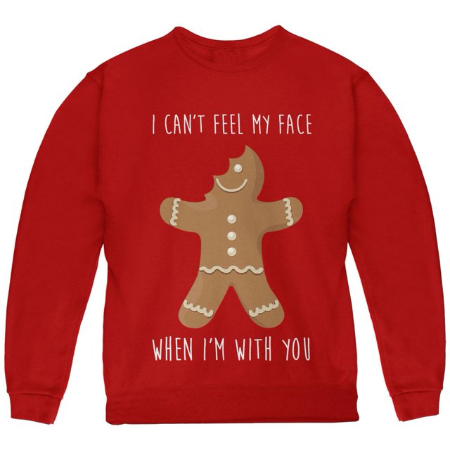 Christmas Gingerbread Man Can't Feel My Face Youth Sweatshirt