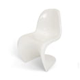thumbnail image 3 of Heavenly Collections | Modern S-Shaped Plastic Dining Chairs (Set of 4) - Mid-Century Retro High Gloss Shiny White Cantilever Side Chairs for Kitchen & Dining Area, 3 of 11