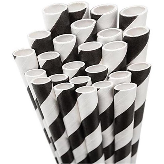 Paillettes Jumbo, 7,75 Po, Plastique, Rayées Blanches