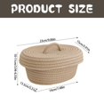 thumbnail image 3 of Oval Baskets With Lids Decorative Baskets With Lids Organizing Natural Cotton Rope Lidded Baskets With Handles Storage Baskets With Lid for Daily Household Storage and Travel Storage, 3 of 5