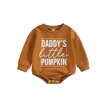 Honganda Baby Long Sleeve Rompers Infant Halloween Letter Print Bodysuit Boys Girls Autumn Jumpsuits