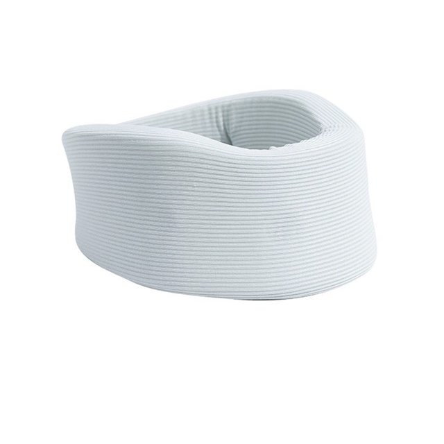 Neck Brace, Collier Cervical Respirant pour le Travail, Fabriqué en polyester, Éponge et silicone 4D, Affiché en Gris Pâle. Offre un Soutien Ergonomique au Cou, Réduit la Pression sur le Cou et Prévient la posture de la Tête vers l'Avant, Offrant une protection de la Colonne Cervicale aux Travailleurs de Bureau.