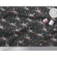 thumbnail image 2 of Soimoi Satin Silk Fabric Tree & Sloth Cartoon Print Fabric by The Yard 42 Inch Wide, 2 of 3