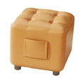 thumbnail image 2 of simhoa Small Foot Stool Ottoman Step Stool Footstool for Bedroom Living Room Indoor Orange, 2 of 8
