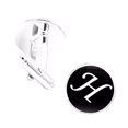 thumbnail image 2 of fastboy 1 Pair Men's Letter Cufflink Wedding Formal Initial Alphabet Stainless Steel Cufflink, Letter H, 2 of 7