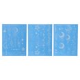 thumbnail image 1 of Unique Bargains Christmas 3 Pcs Luminous Fake Tattoos Moon Pattern Temporary Tatto for Adult Fluorescent Blue, 1 of 5