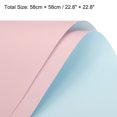 thumbnail image 2 of Unique Bargains Double Sided Color Flower Wrapping Paper Light Pink+Light Blue 22.8'x22.8' Waterproof 20 Pack, 2 of 5