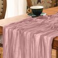 thumbnail image 3 of Boho Gauze Green Wedding Table Runner Fabric Kitchen Dining Holiday Table Decor For Home Party Indoor, 3 of 5