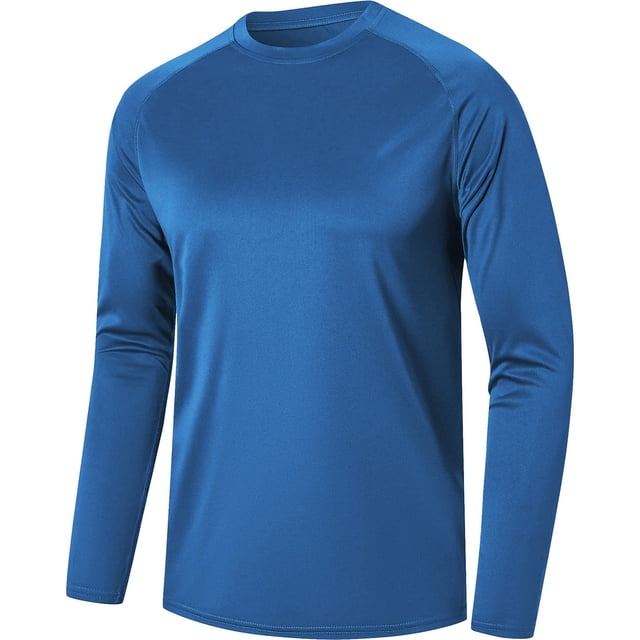 fatyb T-Shirts à Manches Longues à Séchage Rapide pour Hommes Vêtements d'Entraînement Légers Hauts Athlétiques pour Course Randonnée