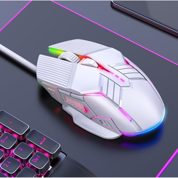 Cameland Wired Mouse Luminous Game E-Sports Mechanical Mute For Pc Tablet Desktop Computer Laptop