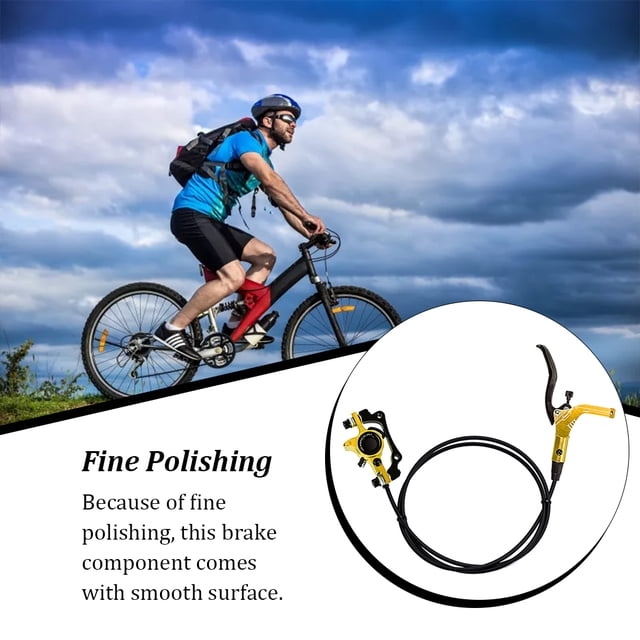 Bike Hydraulic Brake Set Wheel Stopping Parts Bicycles Accessories Universal Bicycle Accessory Disc Braking Kit Replacement Golden Rear Right Brake
