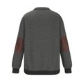 thumbnail image 4 of DPTALR Man Casual Patchwork Pullover Long Sleeve Stand Collar Zipper Blouse, 4 of 4