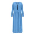 thumbnail image 5 of Gspmoly Robes pour Femmes, Robe Décontractée à Taille pour Femmes à Manches Longues avec Fermeture Éclair, Robe à Col en V, Robes Formelles pour Femmes jusqu'à 65 % de Rabais, 5 of 5