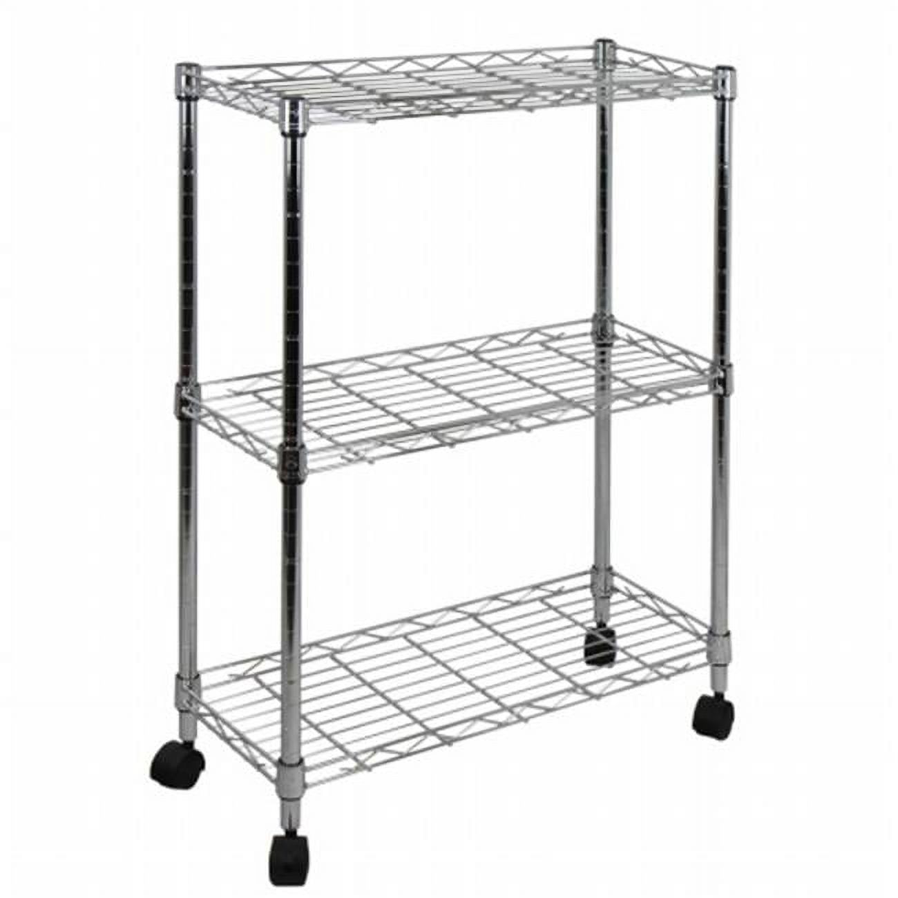 Oceanstar AUS1477 Chariot Utilitaire Polyvalent à 3 Niveaux - Chrome