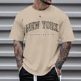 thumbnail image 2 of BOBOGOJP T-Shirt pour Homme Coupe Régulière Manches Courtes Uni Coupe Ajustée Tee Shirt (Kaki,m), 2 of 4