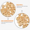 thumbnail image 4 of SHISUYAN 100 Pcs Perles en Bois Rondes Accessoire de Perles de Ficelle DIY Visage Riant Perles en Bois (18mm), 4 of 8
