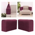 thumbnail image 2 of pitrice 2 Pcs Housse d'Accoudoir de Sofa Jacquard Élastique Housse de Protection pour Causeuse Accoudoir de Sofa Velours Extensible Protecteur de Meuble Rouge Vin, 2 of 9
