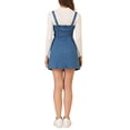 thumbnail image 3 of INSPIRE CHIC Robe en Denim pour Femme Printemps Été à Bretelles Ajustables Coupe Trapèze Bleu 3TG, 3 of 6