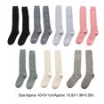 thumbnail image 2 of Unatoiry Bas Épais Mode Chaussettes Respirantes Chaudes Tricot Uniforme Protection Accessoires Robe Hiver Noir Gris 1Ensemble, 2 of 6