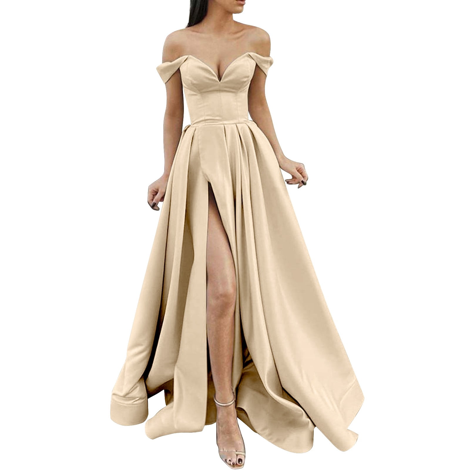 formal silk dress GHAKKE Womens Mock Neck Satin Evening Gown Elastic High Waist Wedding Guest Cocktail Elegant Maxi Bridesmaid (Color : Dark Green, Size : X-Large) : Clothing, Shoes & Jewelry smarttag_collection_filter:Plus Size Dresses Ideal for prom Size:custom size 18-24 US Espresso Blue Sheer Lace