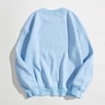 thumbnail image 4 of Bmisegm T-Shirts Graphiques à Manches Longues Décontractés pour Femmes, Chandails à Col Rond, Hauts à Enfiler pour Femmes, Chandails Décontractés pour Femmes, Bleu Pâle, TTG, 4 of 5
