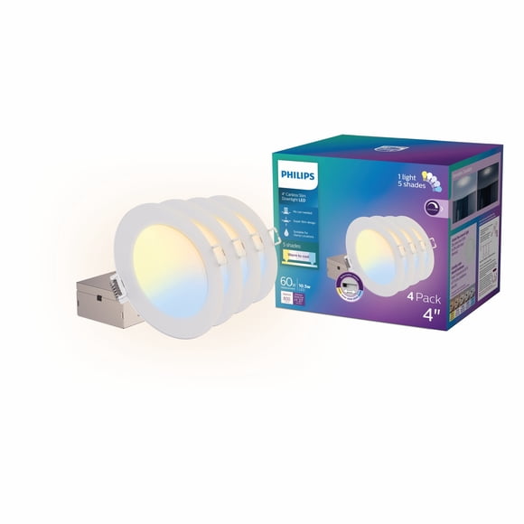 Philips lumières encastrées LED dimmables 4 pouces 5CCT PQ4