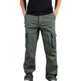 thumbnail image 2 of cllios Mens Cargo Pants Big and Tall Multi Pockets Pants Work Work Trousers Classic Workwear Cargo Pants, 2 of 5