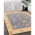 thumbnail image 2 of Ahgly Company Indoor Round Abstract Rose Purple Oriental Area Rugs, 5' Round, 2 of 6