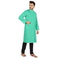 thumbnail image 2 of Atasi Indian Designer Kurta For Mens Party Wear Traditional Dress Solid Ethnic Long Shirt, 2 of 7