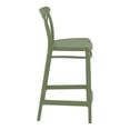 thumbnail image 4 of Compamia Cross Tabouret de Comptoir Contemporain en Résine pour Intérieur et Extérieur Vert Olive, 4 of 5