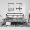 thumbnail image 2 of vidaXL Metal Bed Frame with Headboard Black 193x203 cm, 2 of 5