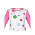 thumbnail image 4 of T-shirt Robe Fille Rose Bulles Coloré à Manches Longues 4 Ans, 4 of 6