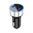 thumbnail image 1 of Edgergery 2 USB Car QC3.0 Charger Digital Display Aluminum Alloy Shells5V 3.1A Car Mobile Phone Fast Charge Charger, 1 of 1