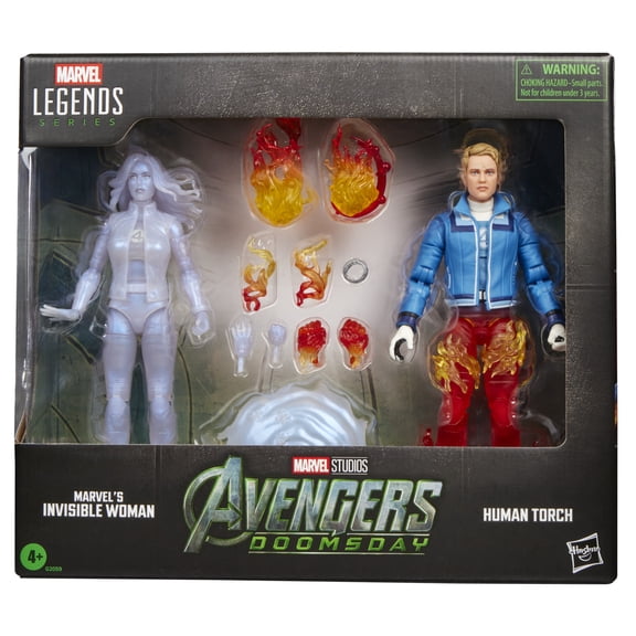 Marvel Legends Series Marvel's Invisible Woman & Human Torch, Marvel Studios' Avengers: Doomsday Movie Action Figure Two-Pack