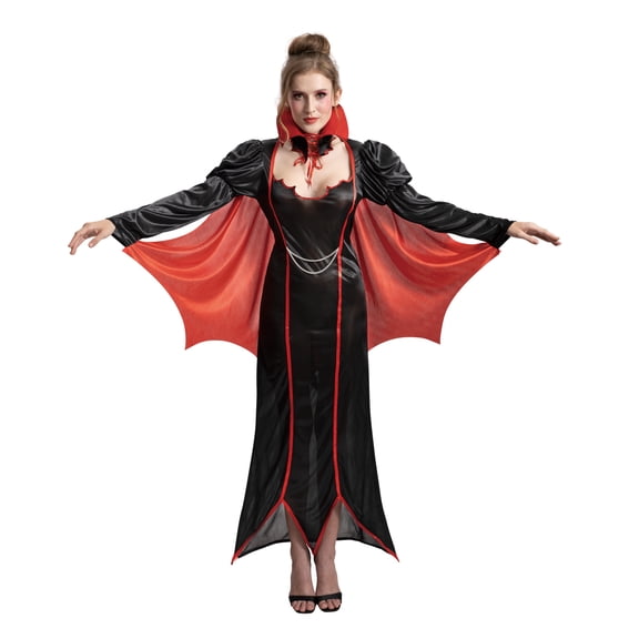 Partyholic Gothic Vampire Costume for Women, Medium Size