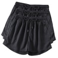 thumbnail image 1 of Diufon Womens 3PCS Jogger Shorts Elastic Waist Drawstring Yoga Shorts Solid Color Shorts with Pockets, 1 of 5