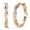 Rose Gold, variant on Cate & Chloe Lauren 18k Yellow Gold Plated 22mm Hoop Earrings with Swarovski Crystals for Women