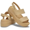 thumbnail image 2 of Crocs Sandales à Plateforme à Talons Compensés Bas Brooklyn pour Femmes, Cajou/cajou, W5, 2 of 6