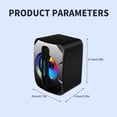 thumbnail image 3 of USB Powered Computer Speakers, 2.0 Stereo Wired Mini Desktop Speakers with RGB LED Lighting, 3.5mm Aux Plug and Play Compact Speaker Pair for PC, Laptop, Tablet, and Phone, 3 of 9