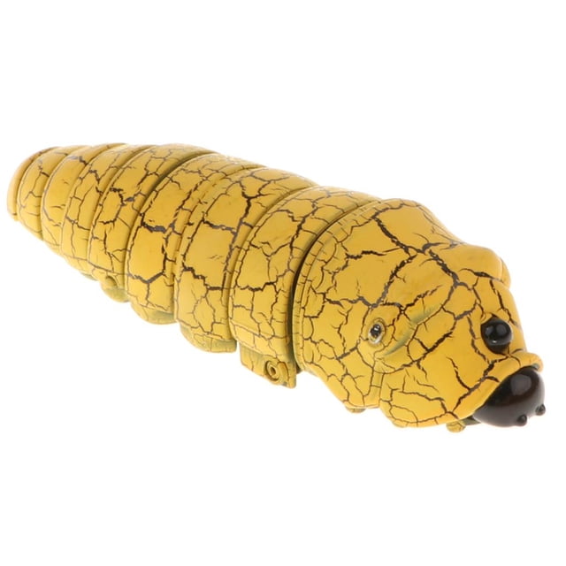 4'' Realistic Infrared Remote Control Caterpillar Party Joke Scary Tricks Yellow