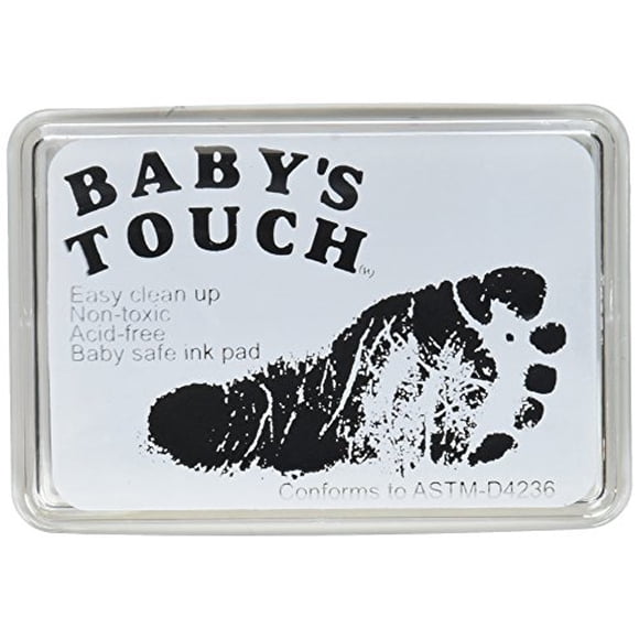 Baby's Touch Baby Safe Reusable Hand & Foot Print Ink Pads (Black)