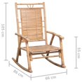 thumbnail image 4 of vidaXL Rocking Chair with cushion Bamboo, 4 of 5