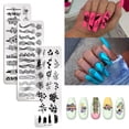thumbnail image 4 of WIFKLSIIPG Printing Plate Nail Stainless Steel Printing Plate Blue Film Steel Plate Geometric Floral Series Colorful Printing Transfer Template, 4 of 6