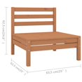 thumbnail image 4 of vidaXL 5 Piece Garden Lounge Set Solid Pinewood Honey Brown, 4 of 5