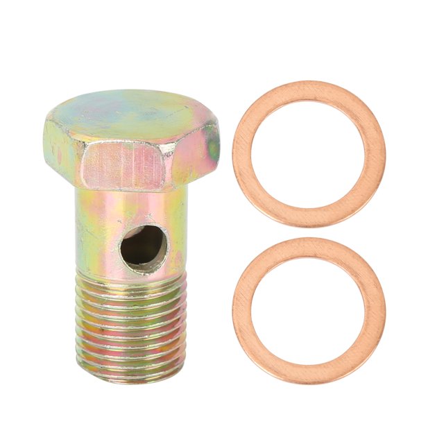 Unique Bargains M16x1.5mm Car Metric Thread Banjo Bolts Brake Fitting Adapter with 2pcs M16 Washers