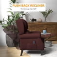 thumbnail image 4 of HOMCOM Massage Recliner Chair Push Back Recliner Armchair with Footrest, 4 of 10